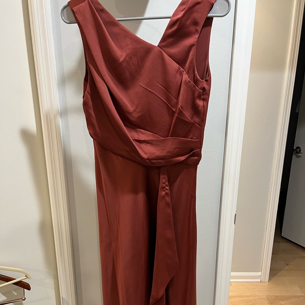 Taylor rust colored dress midi